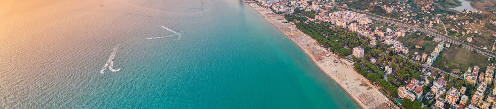 Aerial View Of The Beautiful Coastline Of Albania