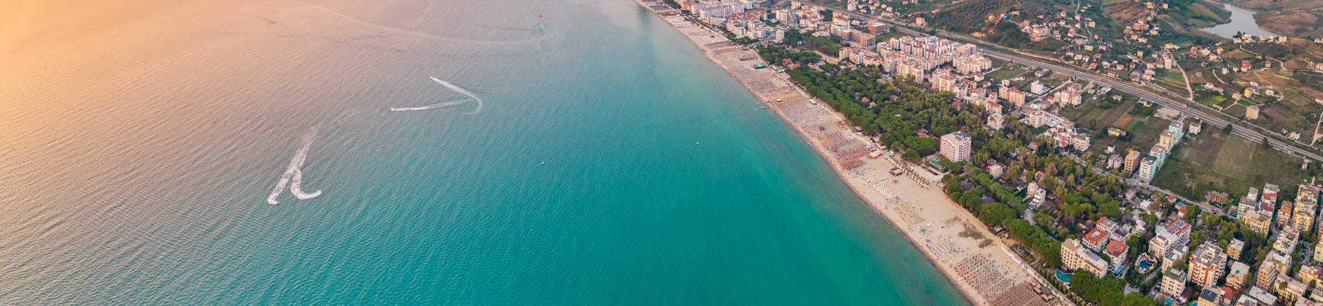 Aerial View Of The Beautiful Coastline Of Albania