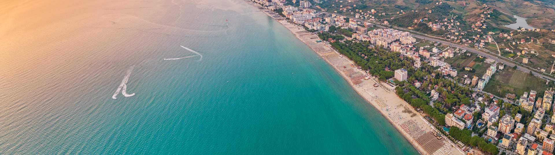 Aerial View Of The Beautiful Coastline Of Albania
