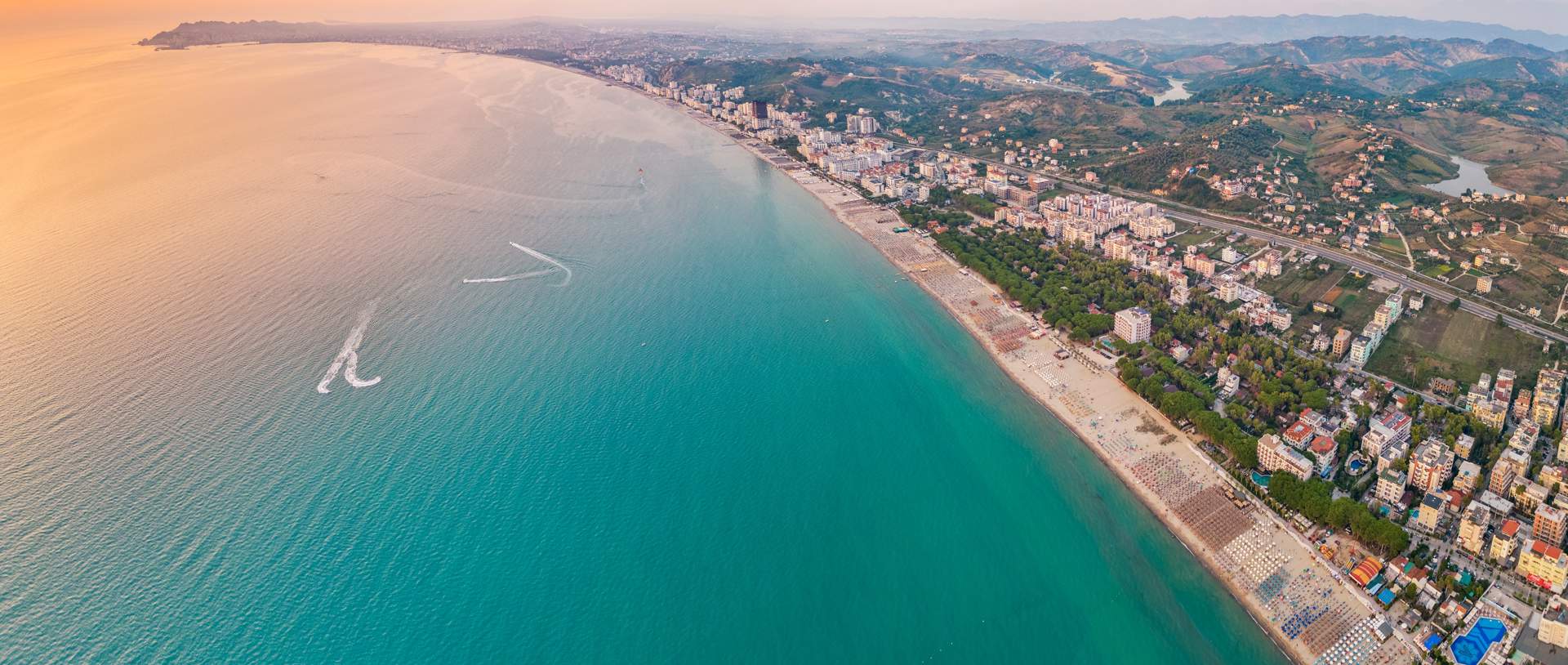 Aerial View Of The Beautiful Coastline Of Albania