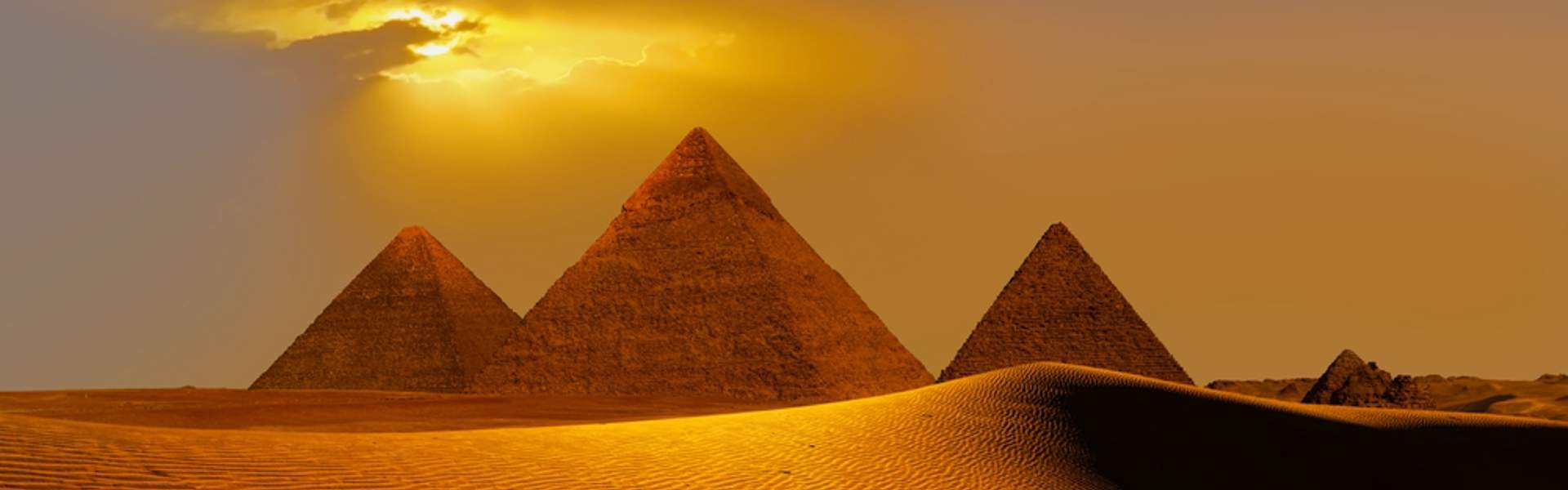 Egypt Pyramids In Sunset