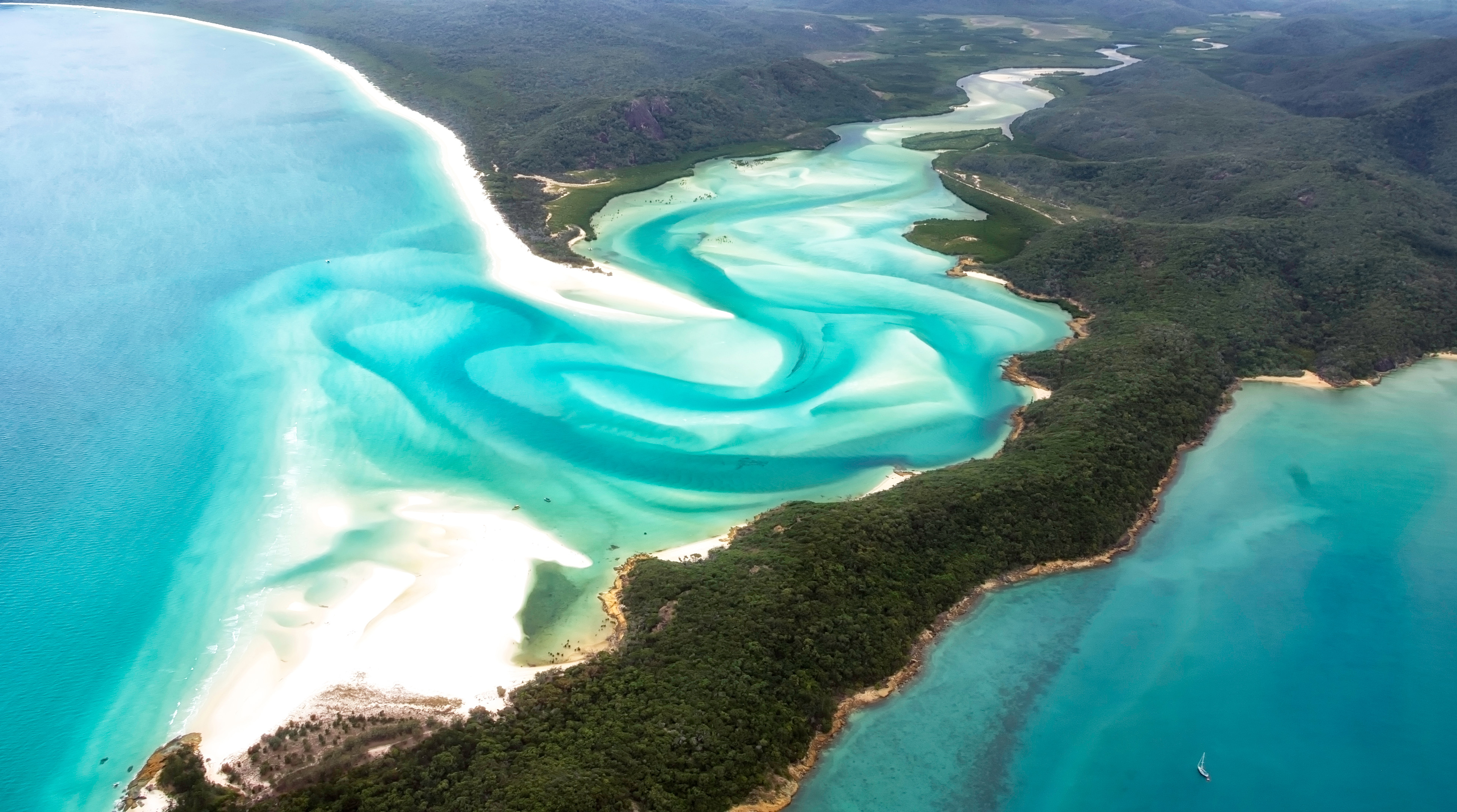 Aerial View Of Whitsunday Islands Australia