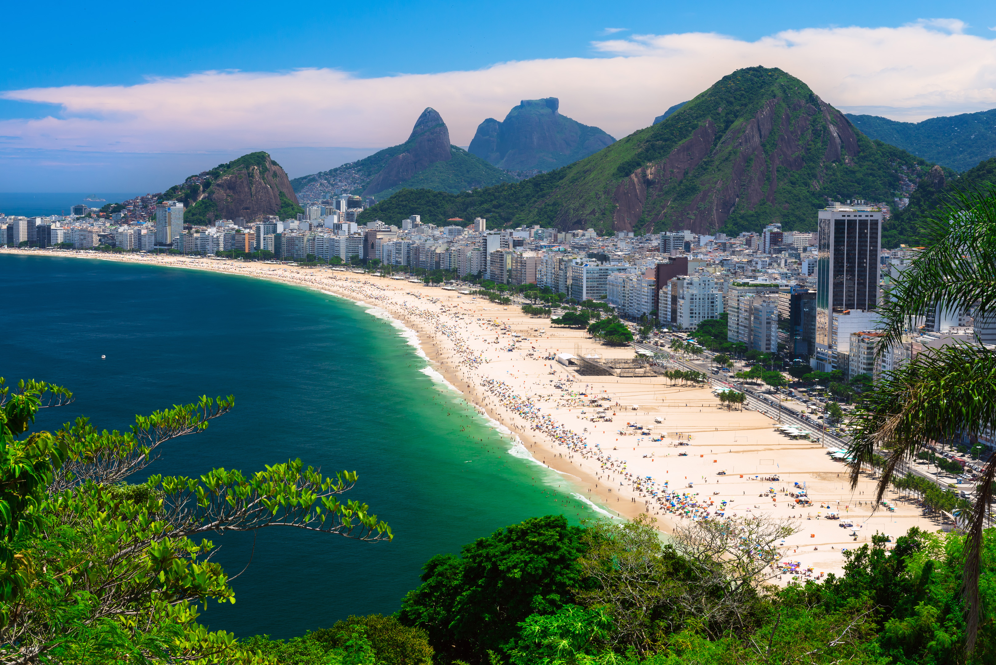 Copacabana Beach In Rio De Janeiro Brazil