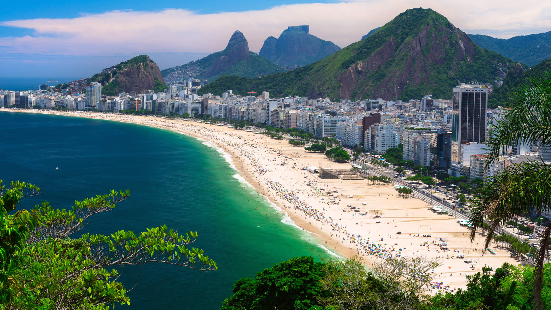 Copacabana Beach In Rio De Janeiro Brazil