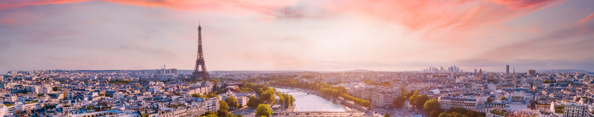 Aerial Panorama Of Paris France
