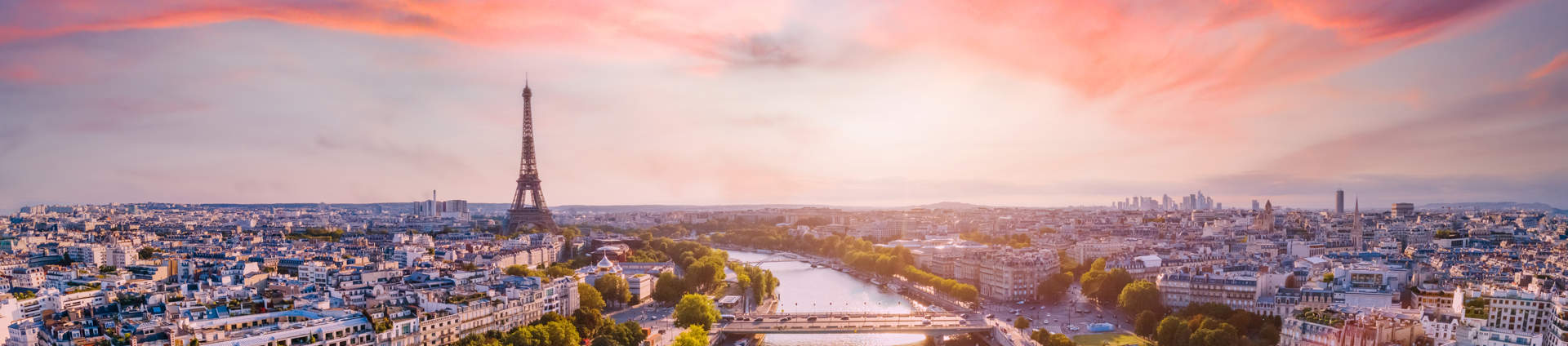 Aerial Panorama Of Paris France