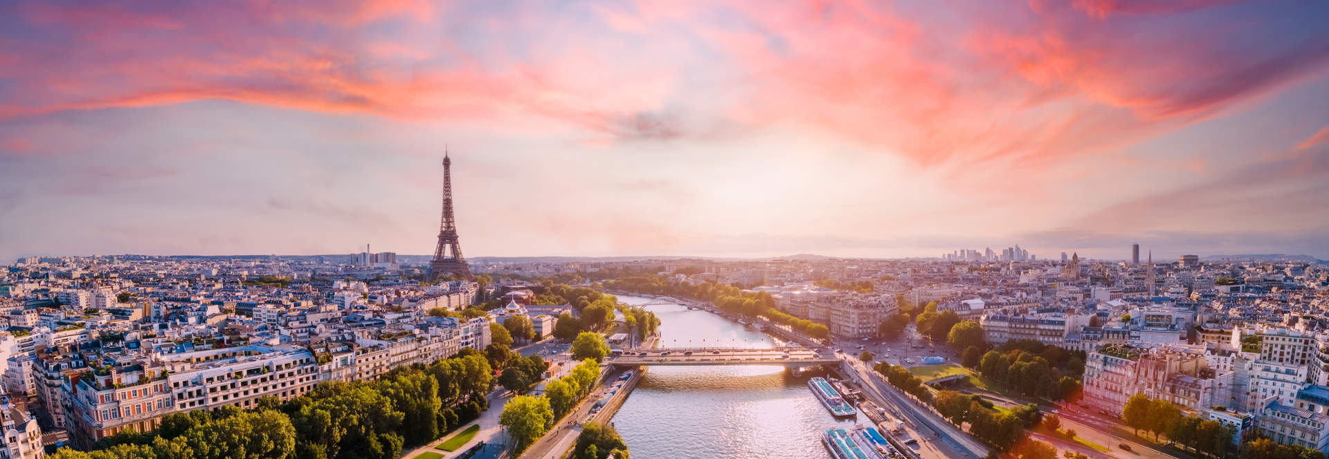 Aerial Panorama Of Paris France
