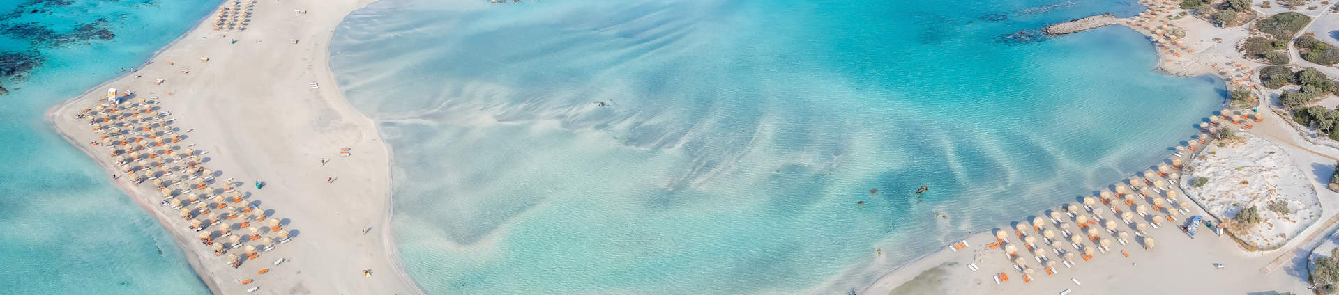 Aerial View Of Elafonissi Beach Crete Greece