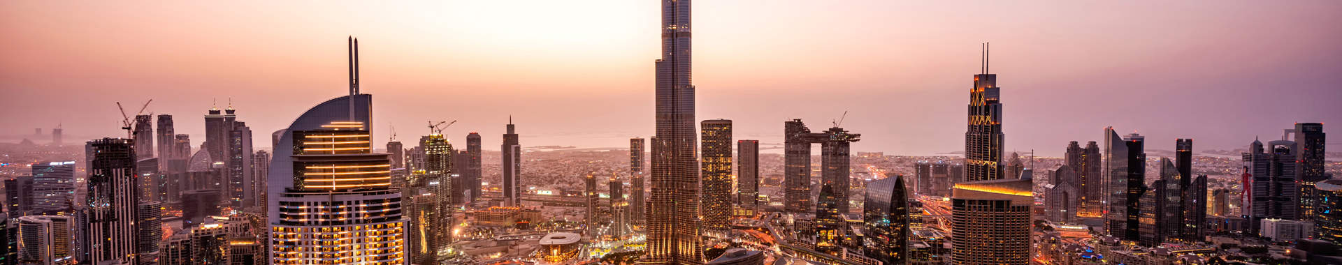 Cityscape Of Downtown Dubai With Burj Khalifa