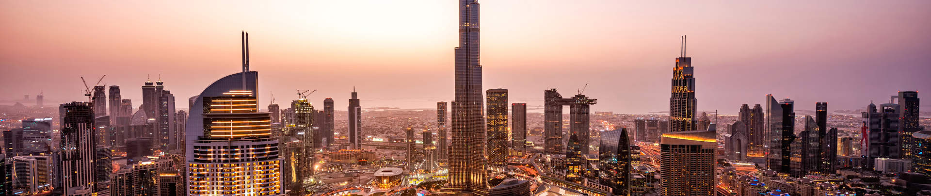 Cityscape Of Downtown Dubai With Burj Khalifa