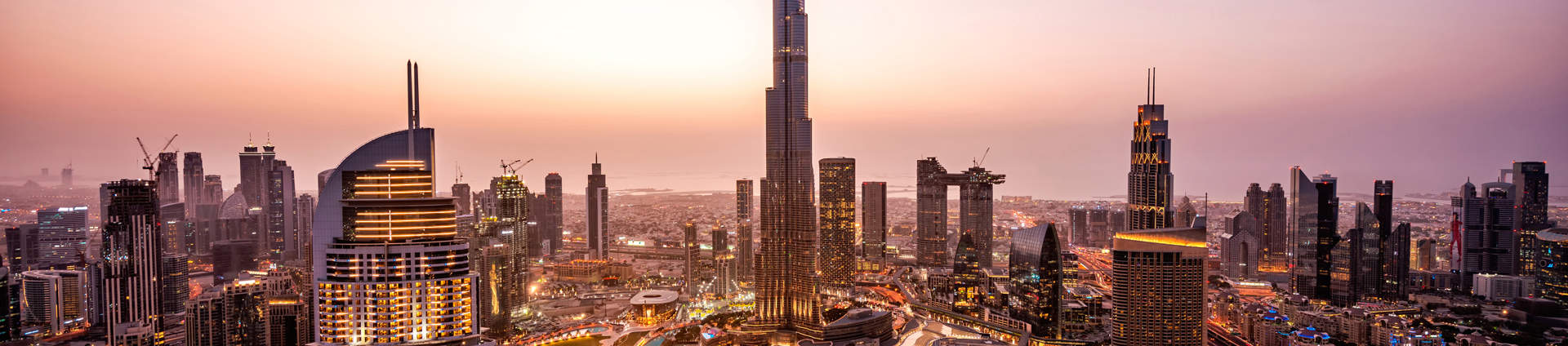 Cityscape Of Downtown Dubai With Burj Khalifa