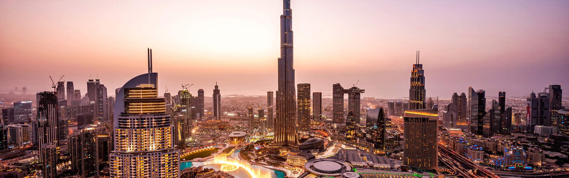 Cityscape Of Downtown Dubai With Burj Khalifa