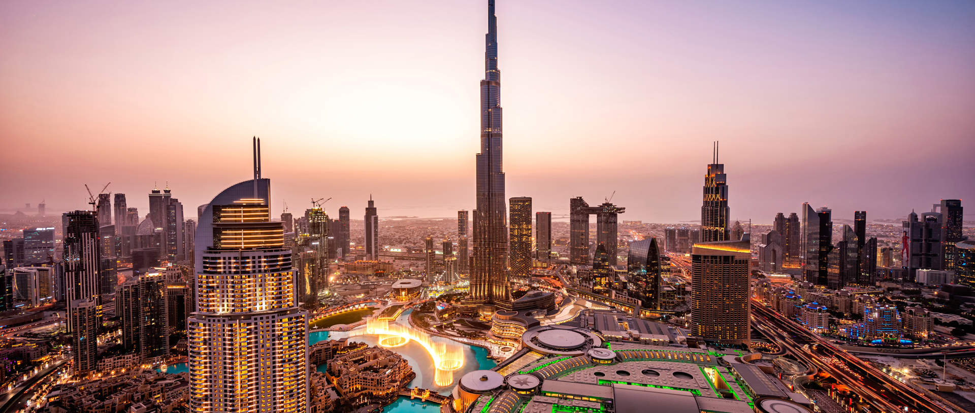 Cityscape Of Downtown Dubai With Burj Khalifa