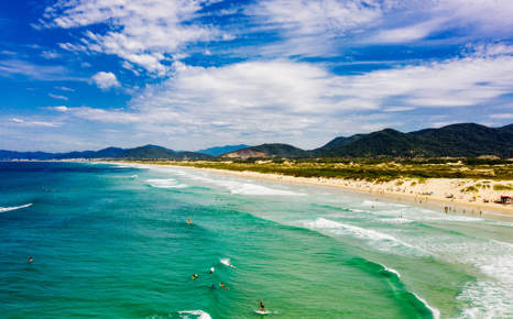 Joaquina Beach In Florianopolis Santa Catarina Brazil