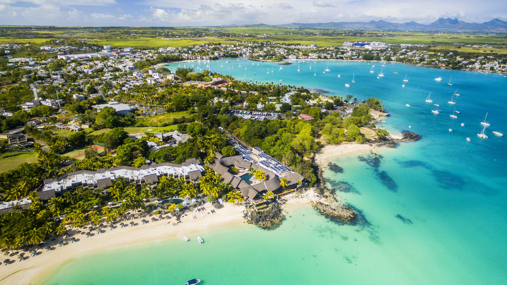 Mauritius Beach Aerial View Of Grand Baie (1)