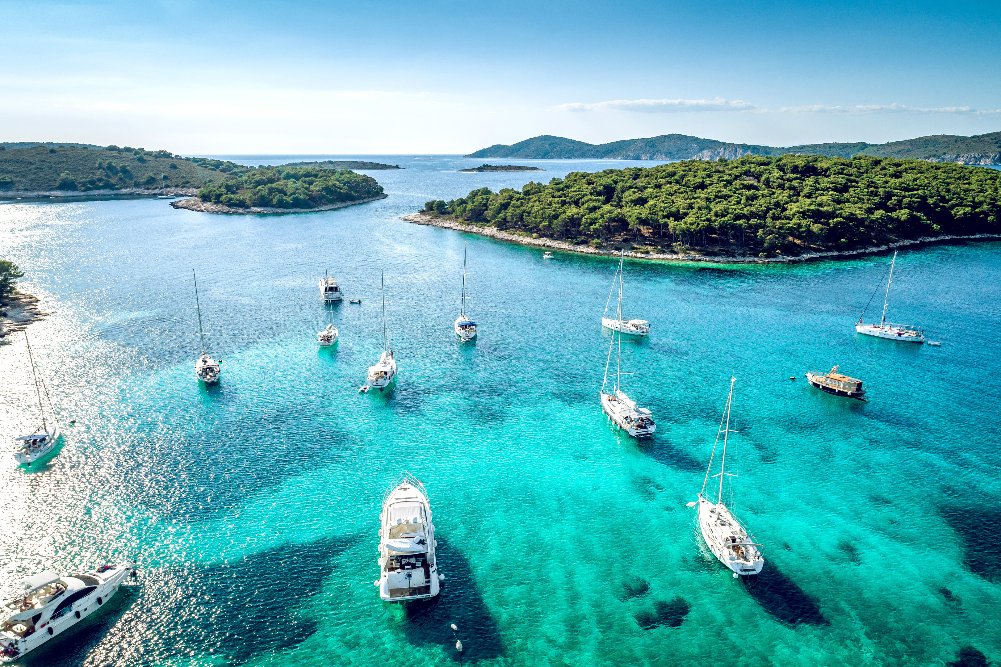 Yachts And Sailing Boats In Hvar Croatia